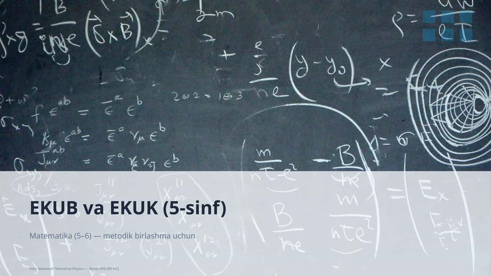 EKUB va EKUK (5-sinf)