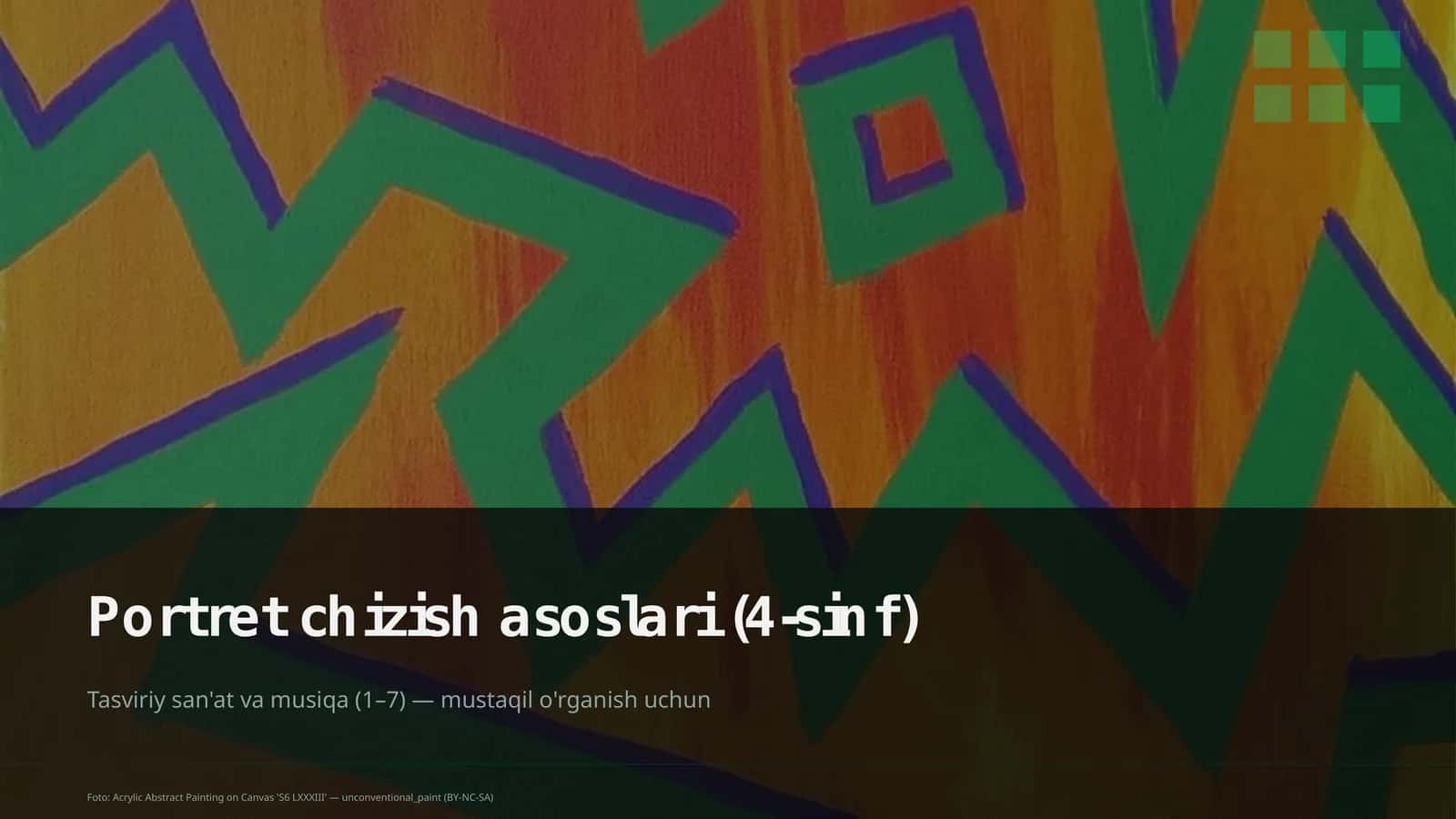 Portret chizish asoslari (4-sinf)