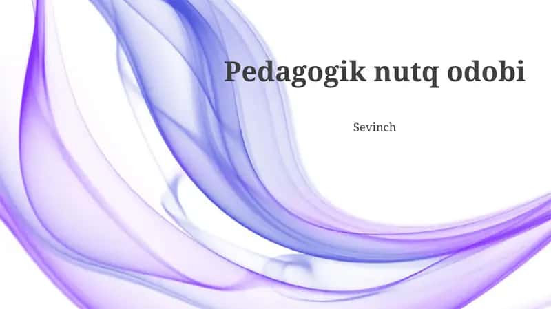 Pedagogik Nutq Odobi