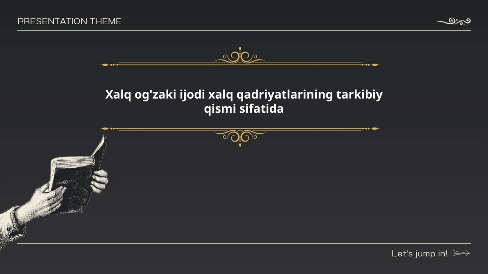 Xalq og'zaki ijodi xalq qadriyatlarining tarkibiy qismi sifatida