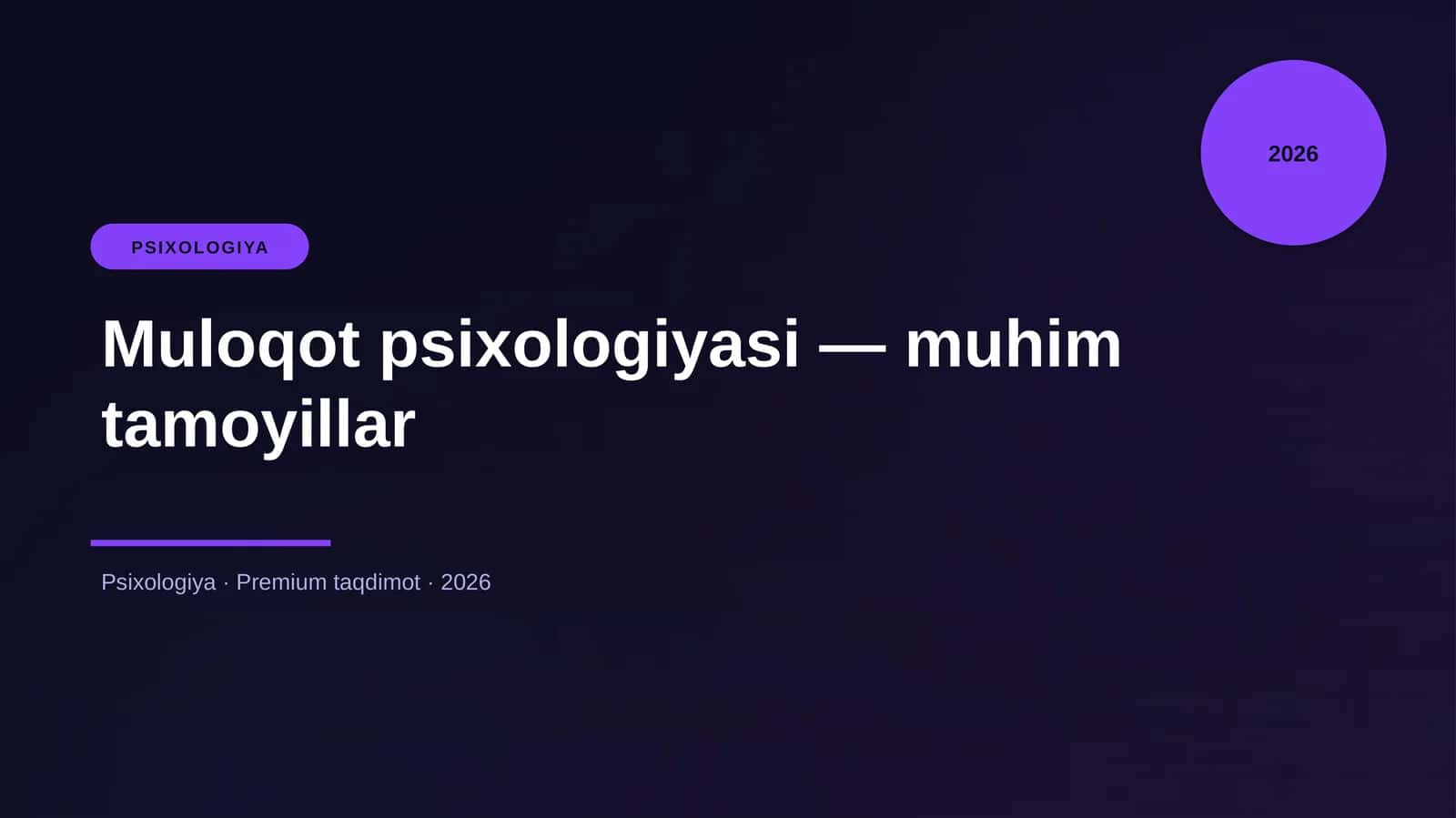 Muloqot psixologiyasi — muhim tamoyillar