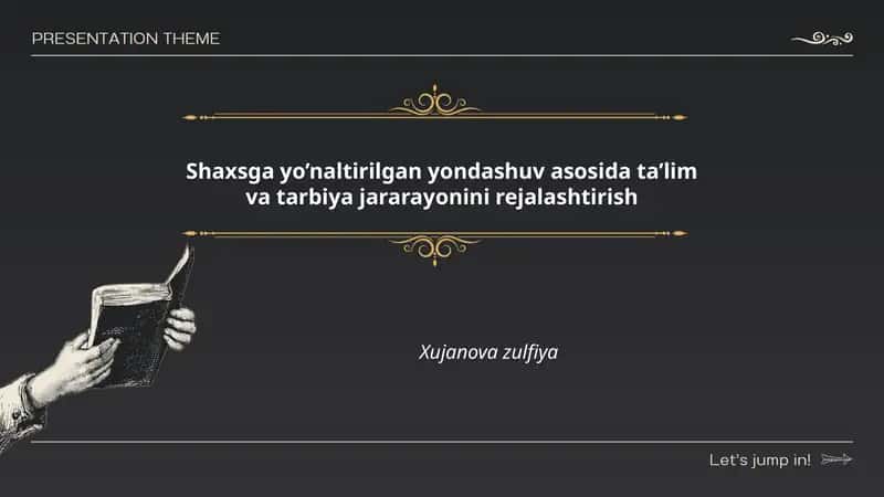 Shaxsga yo'naltirilgan ta'limning mohiyati