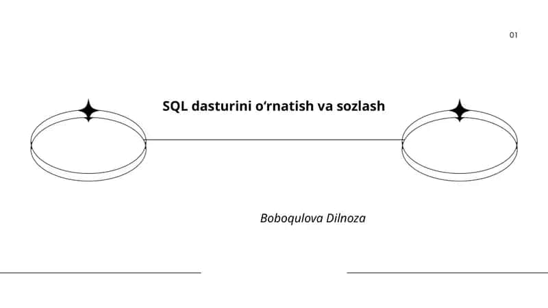 SQL dasturini o‘rnatish va sozlash