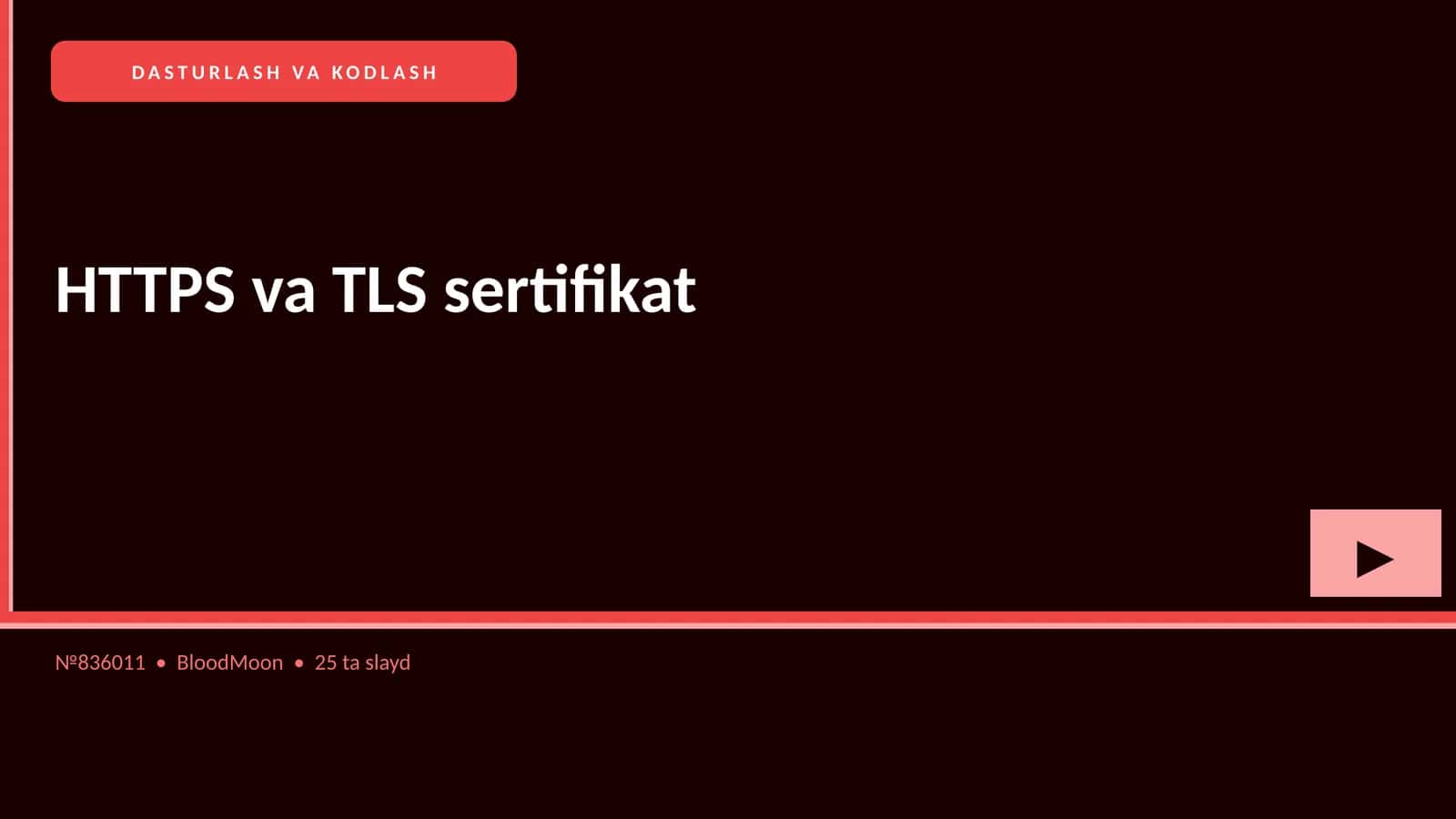 HTTPS va TLS sertifikat