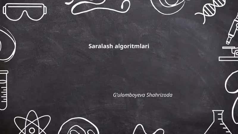 Saralash algoritmlari