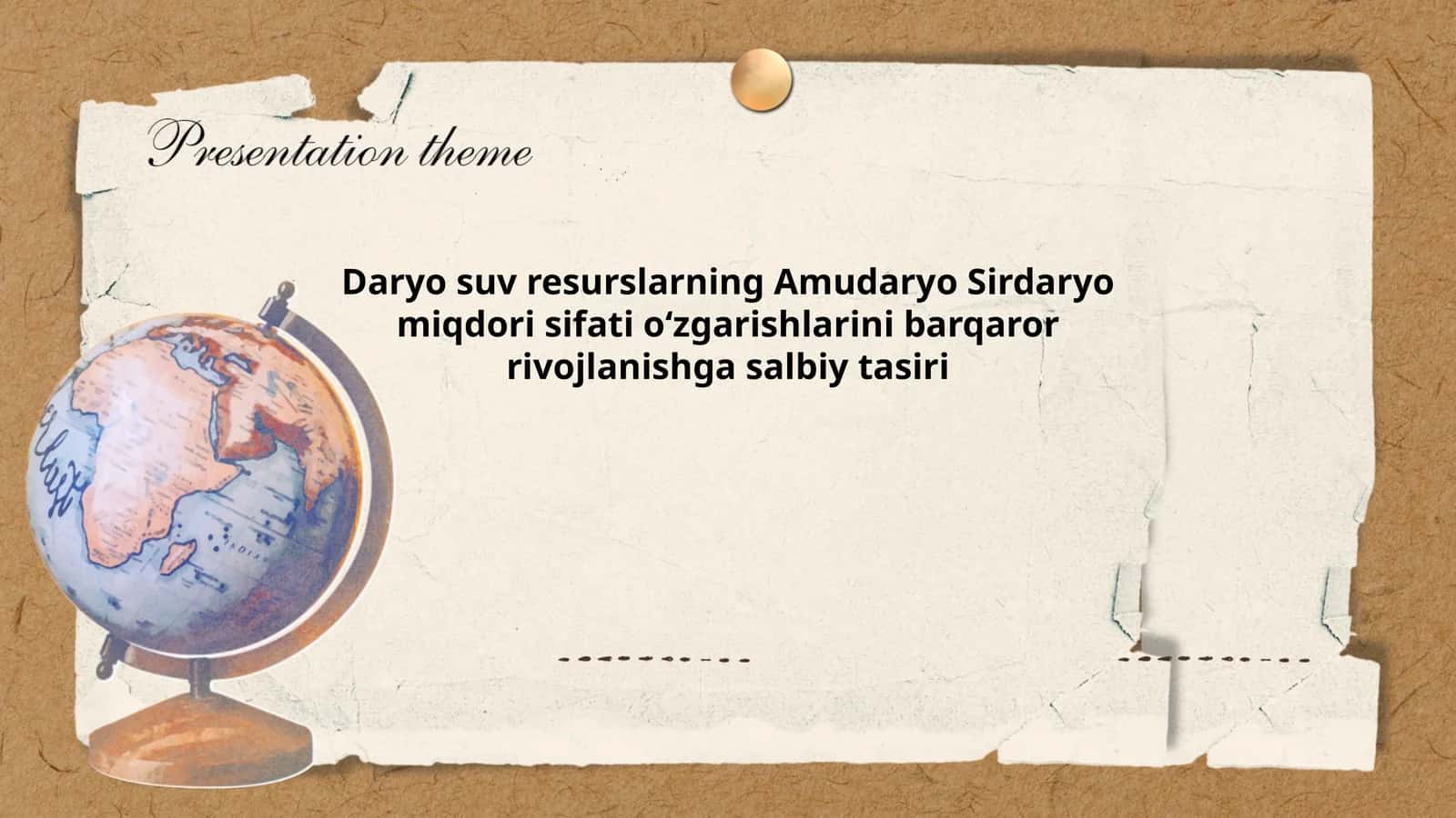 Daryo suv resurslarining Amudaryo va Sirdaryo miqdori sifati oʻzgarishlarini barqaror rivojlanishga salbiy tasiri