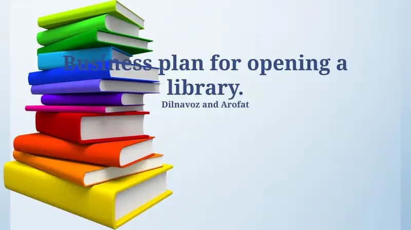 Business plan for opening a library