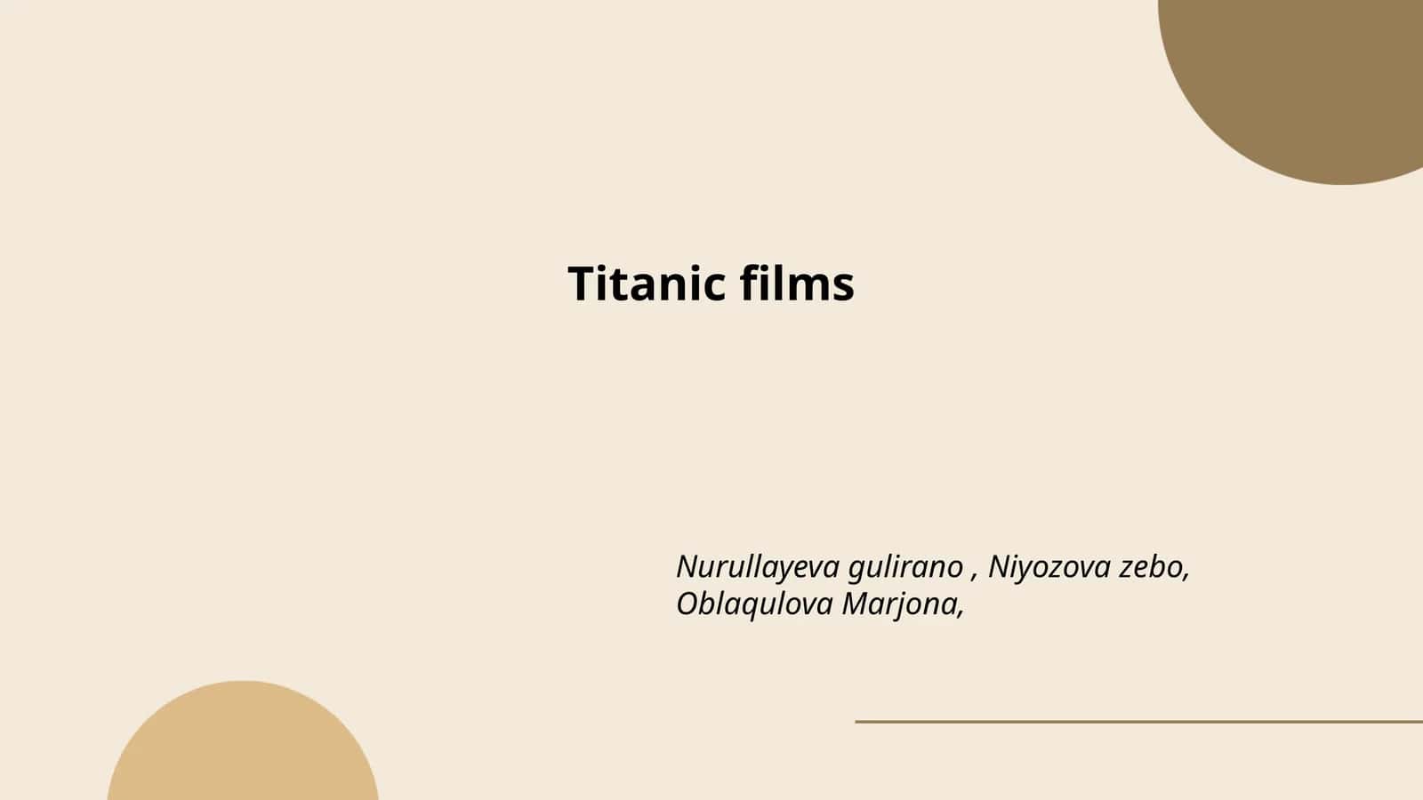 Titanic films