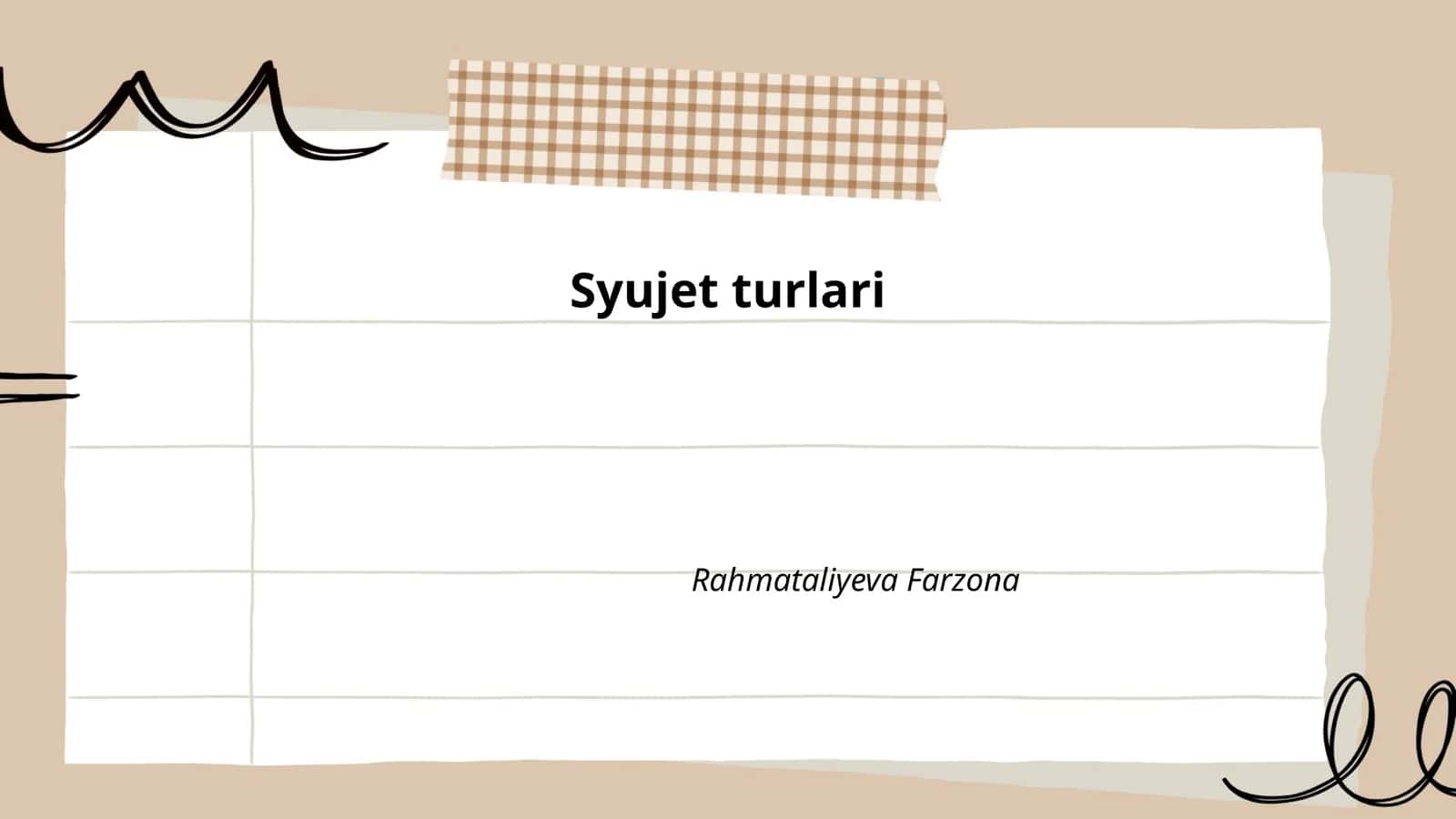 Chiziqli (an'anaviy) syujet