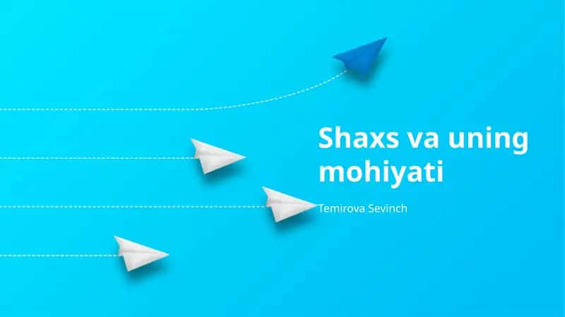 Shaxsning Mohiyati