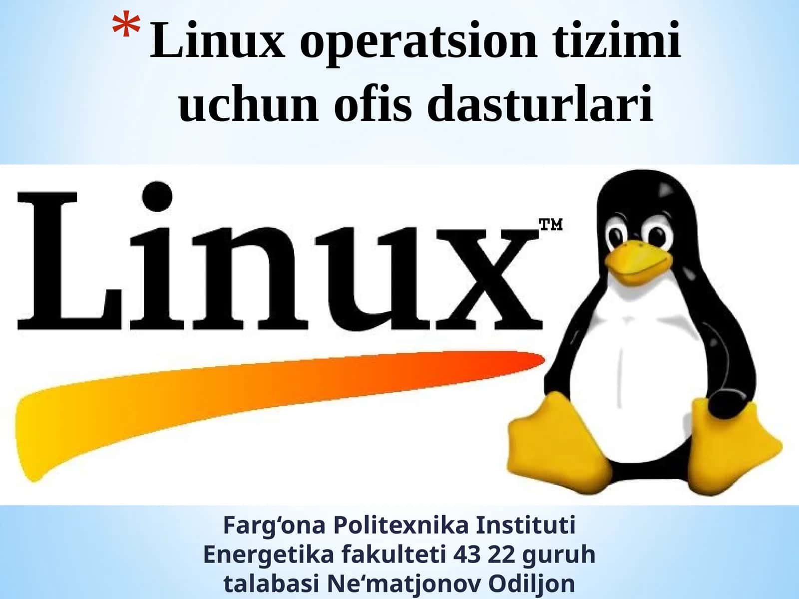 Linux operatsion tizimi uchun ofis dasturlari