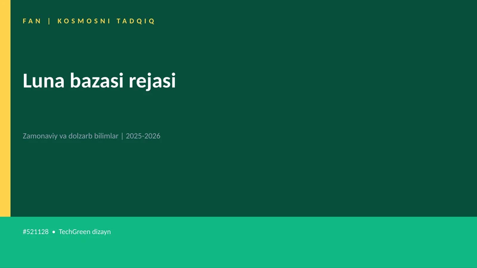 Luna bazasi rejasi
