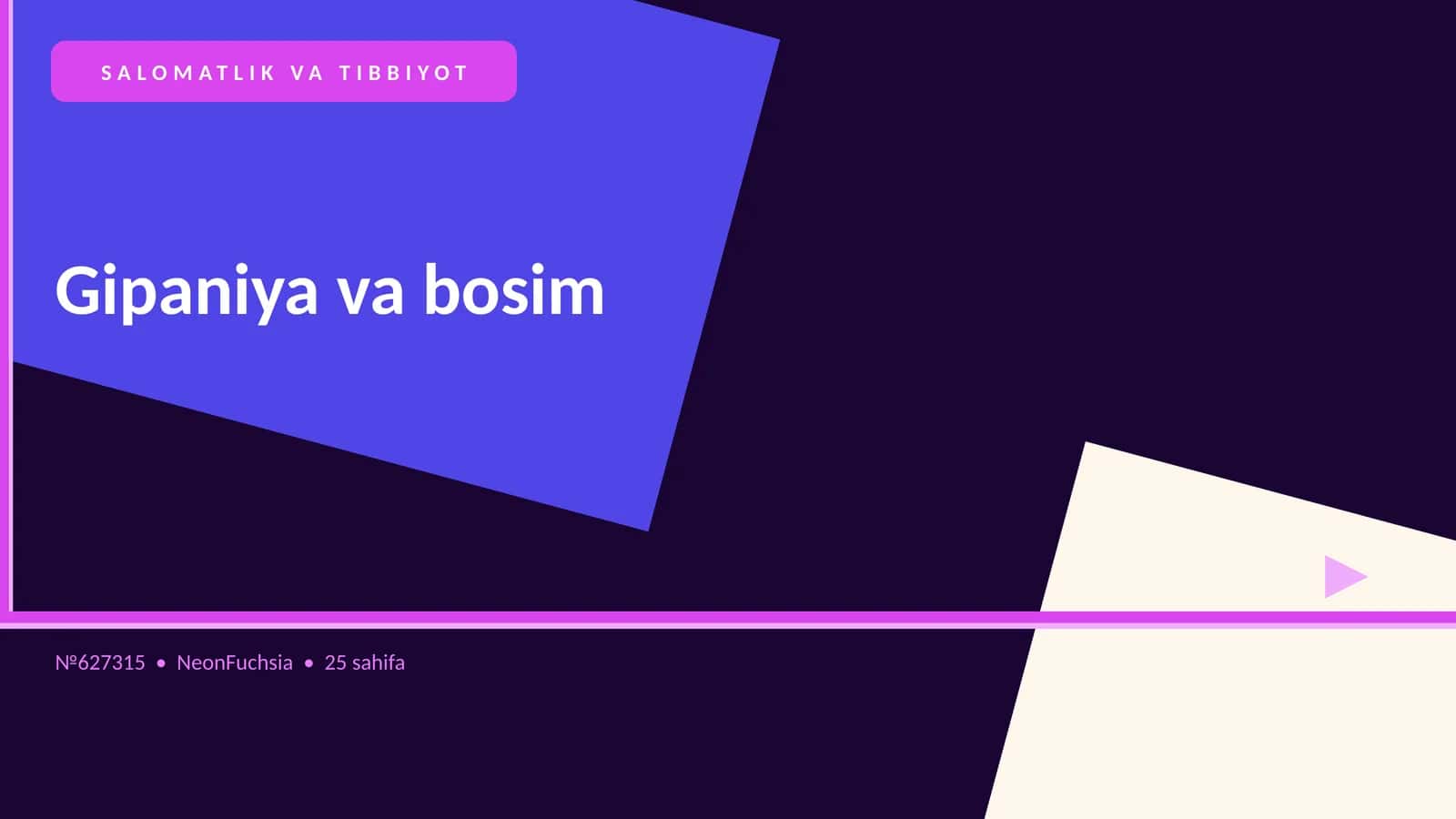 Gipaniya va bosim