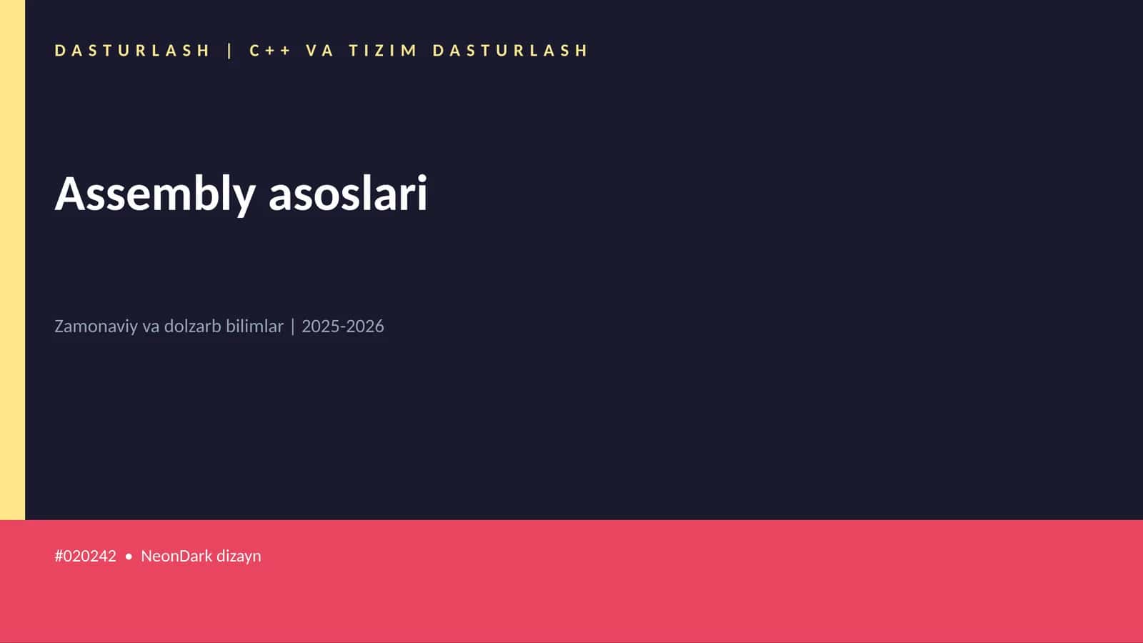 Assembly asoslari