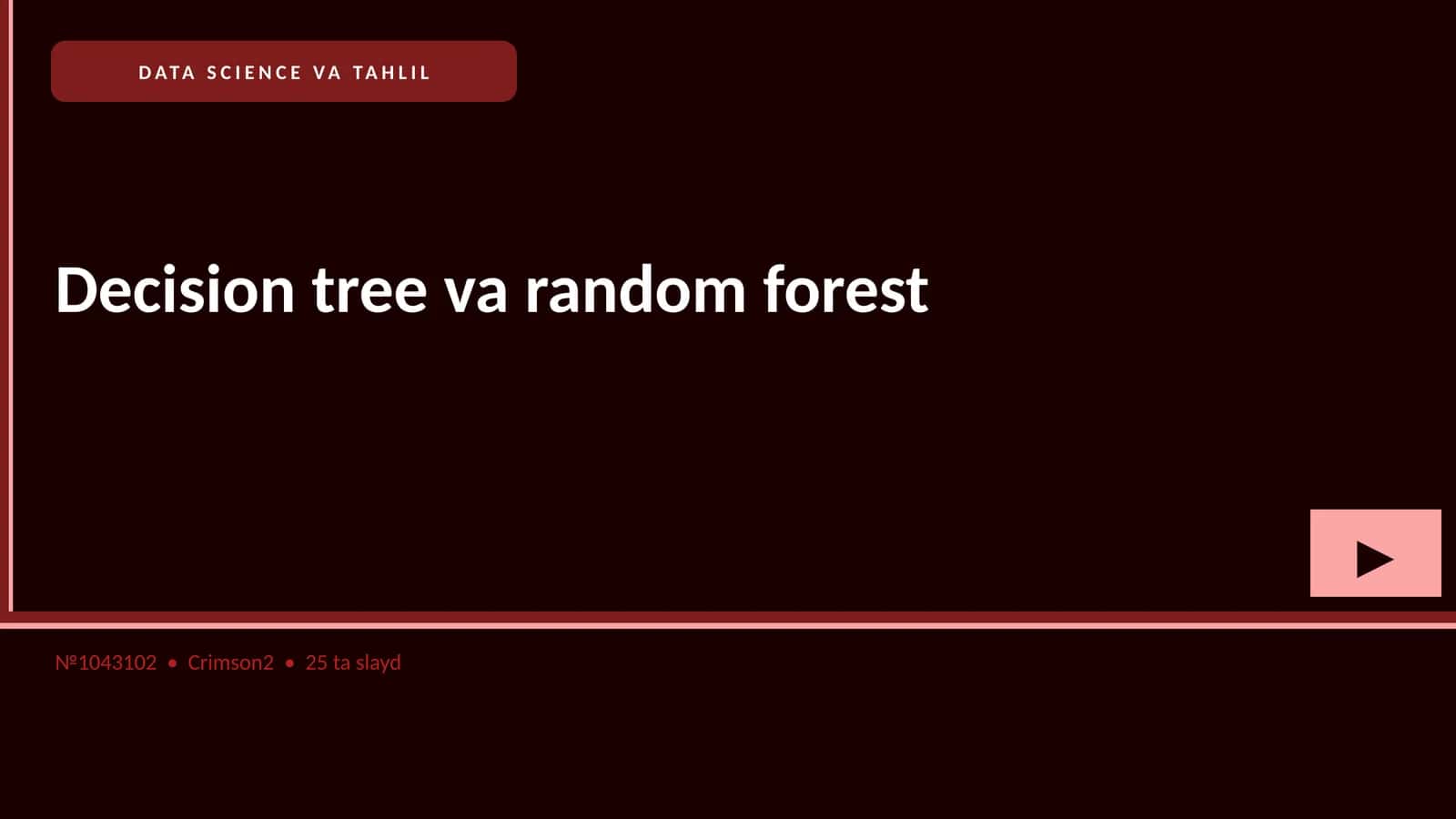 DATA SCIENCE VA TAHLIL