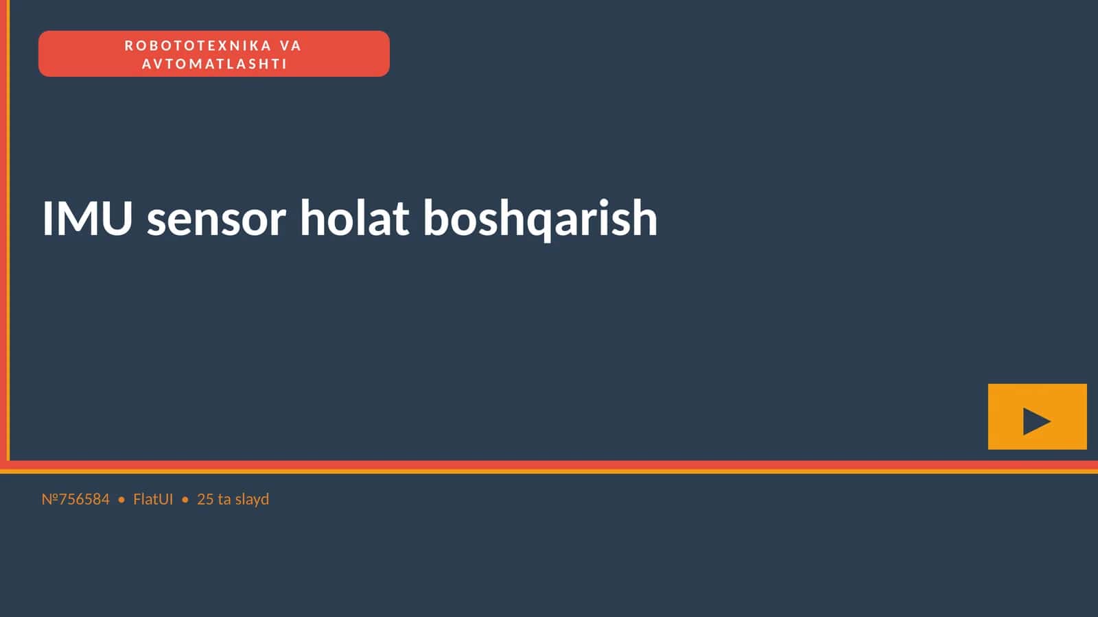 ROBOTOTEXNIKA VA AVTOMATLASHTI