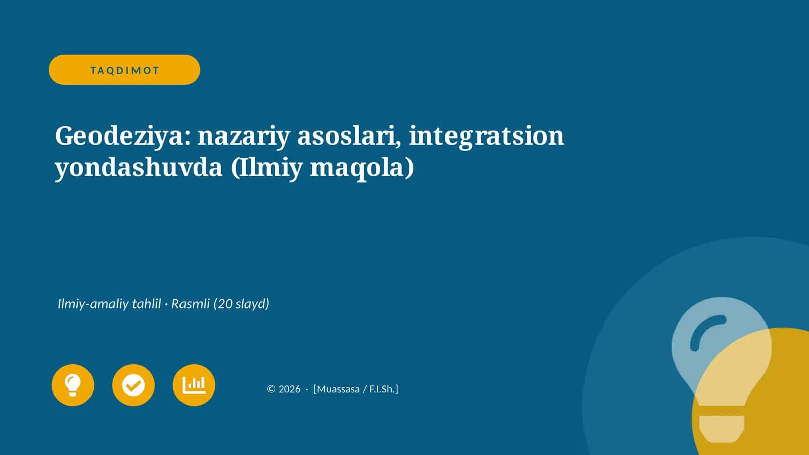 Geodeziya: nazariy asoslari, integratsion yondashuvda (Ilmiy maqola)