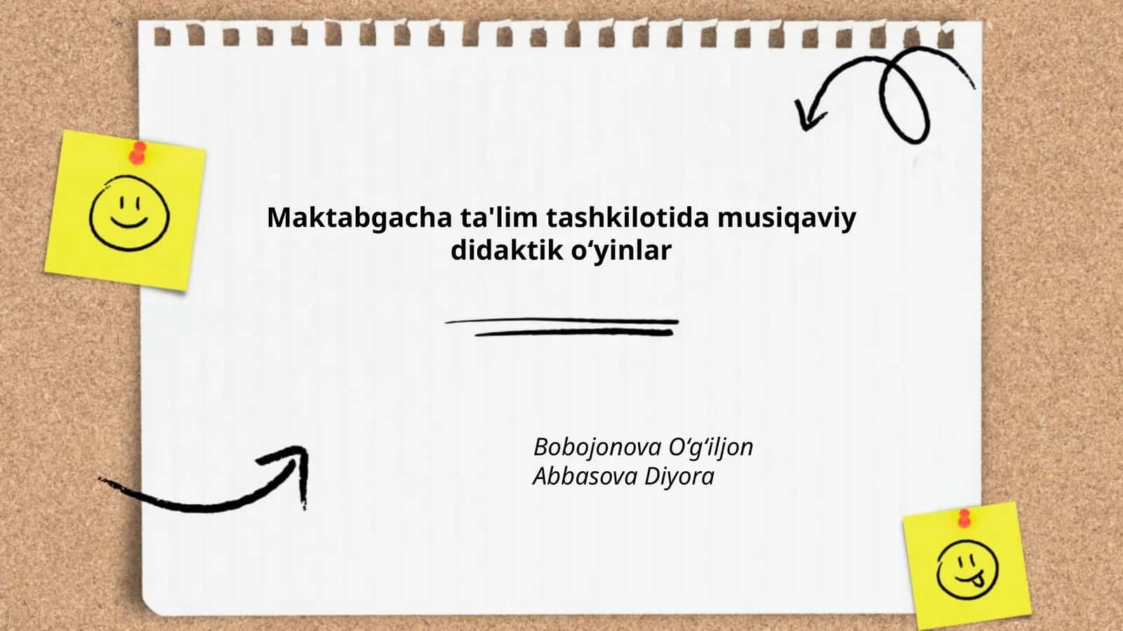 Musiqaviy didaktik o‘yinlar