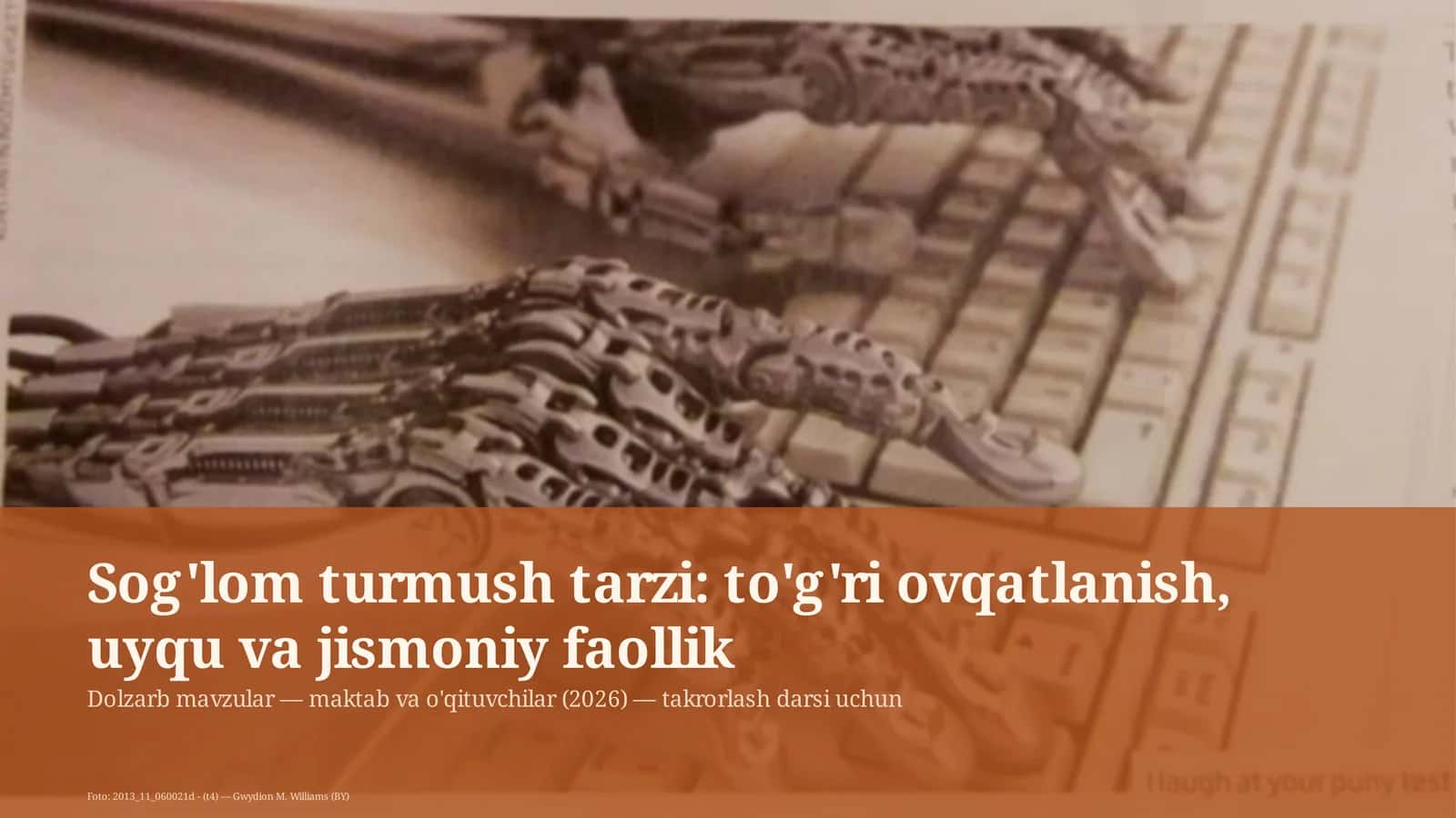 Dolzarb mavzular — maktab va o'qituvchilar (2026) — takrorlash darsi uchun