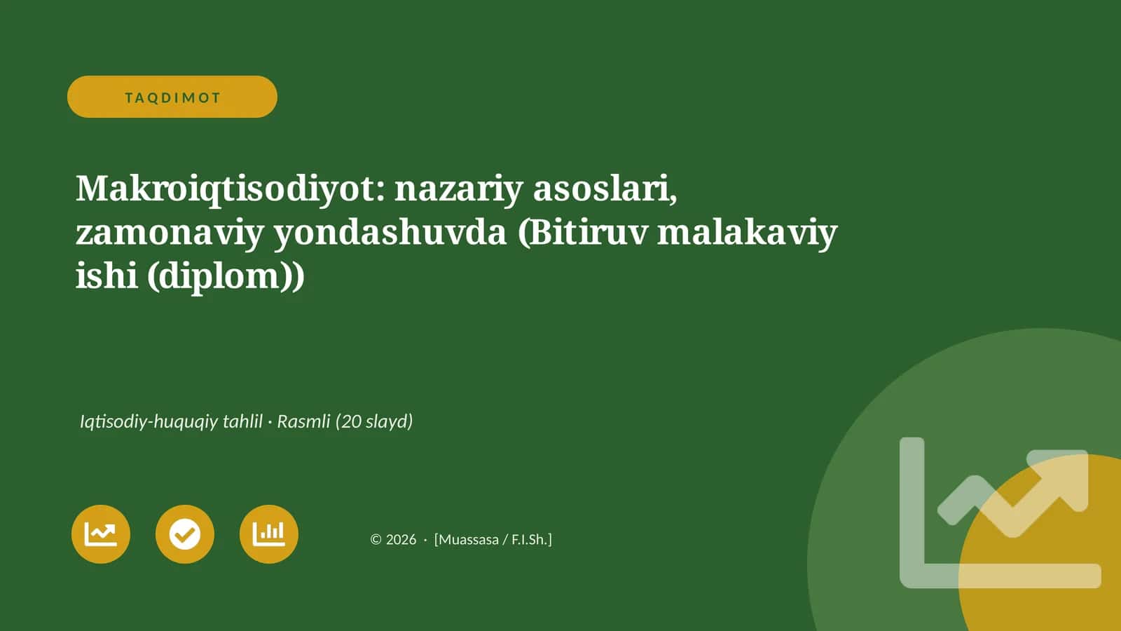 Makroiqtisodiyot: nazariy asoslari, zamonaviy yondashuvda (Bitiruv malakaviy ishi (diplom))