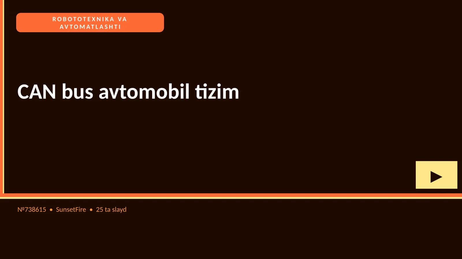 CAN bus avtomobil tizim