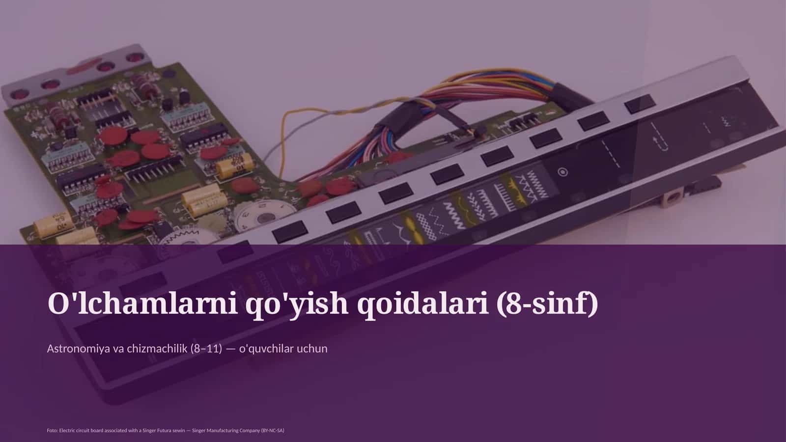O'lchamlarni qo'yish qoidalari (8-sinf)