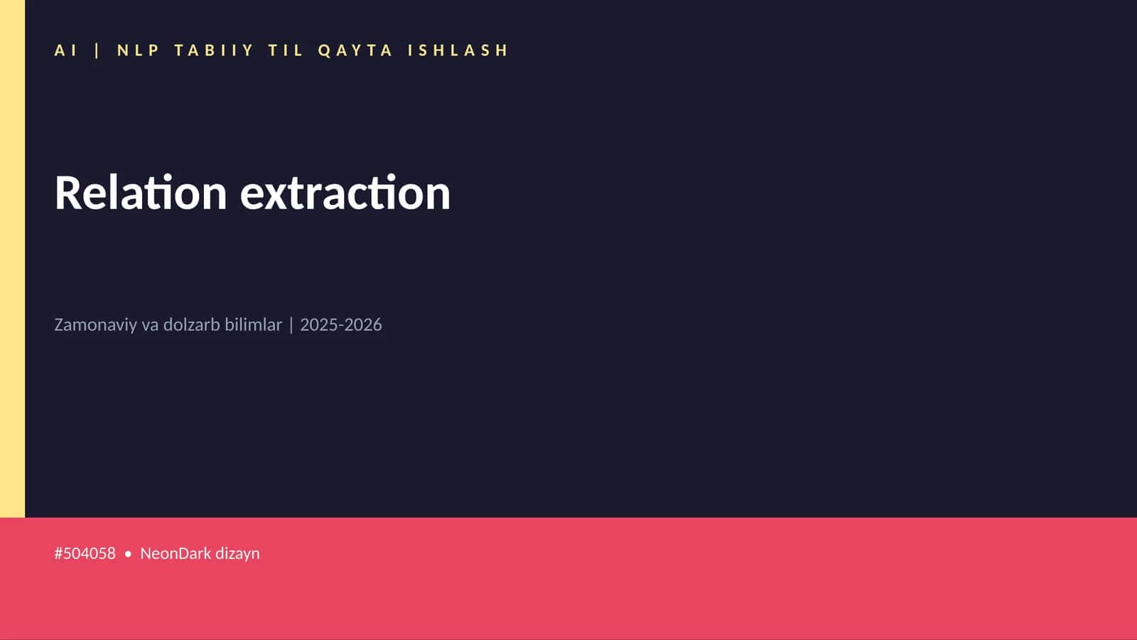 Relation extraction