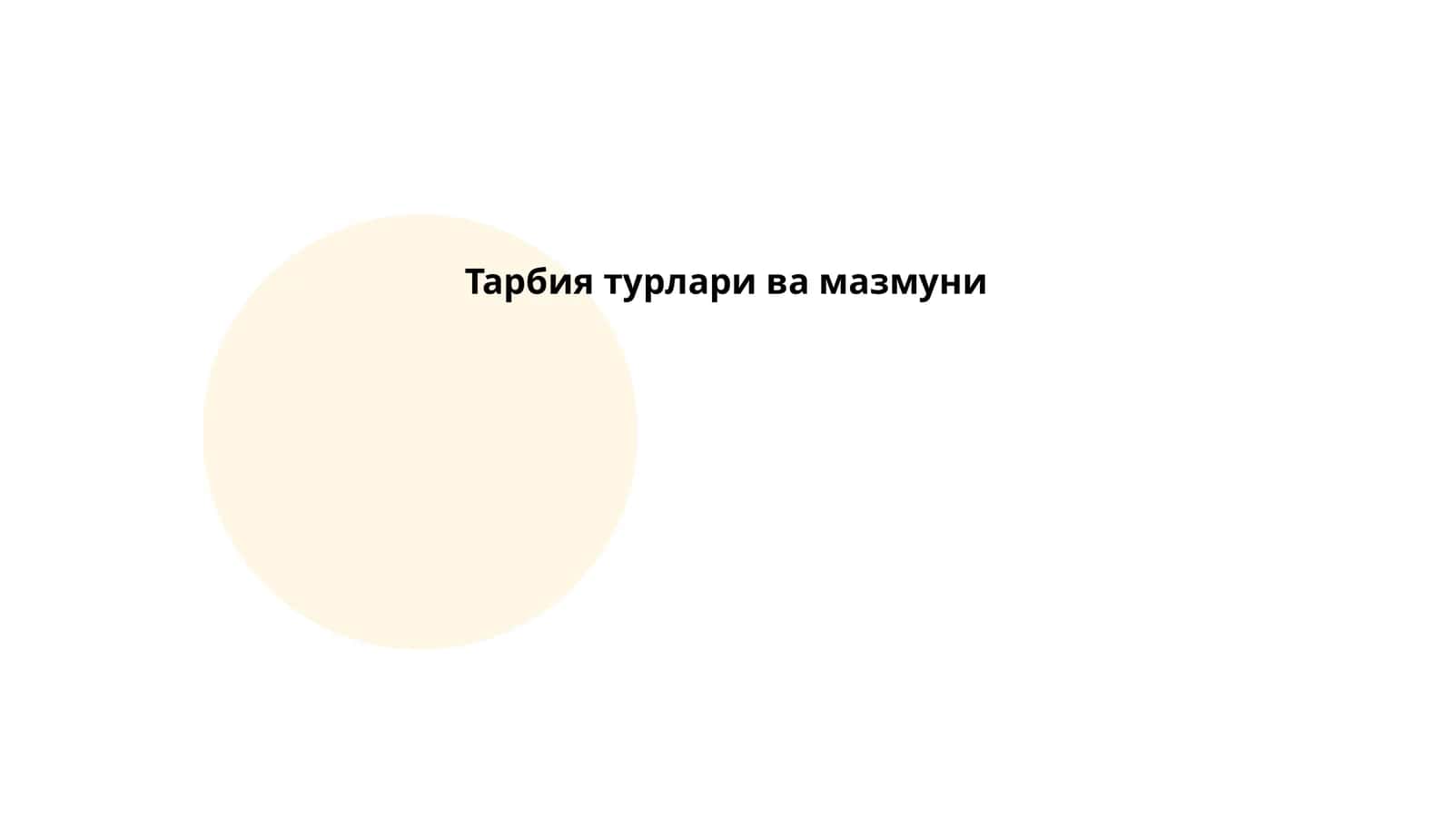 Тарбия турлари ва мазмуни