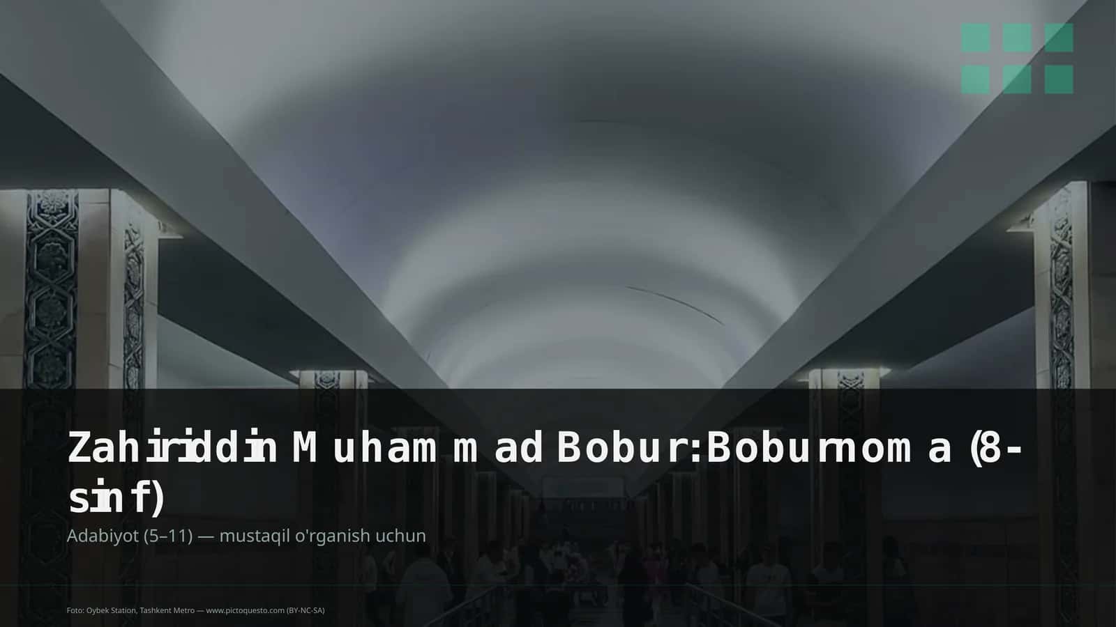 Boburnoma (8-sinf)