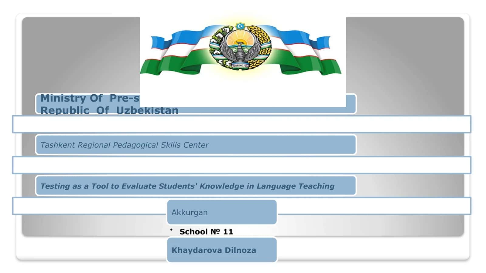 Language Teaching and Assessment