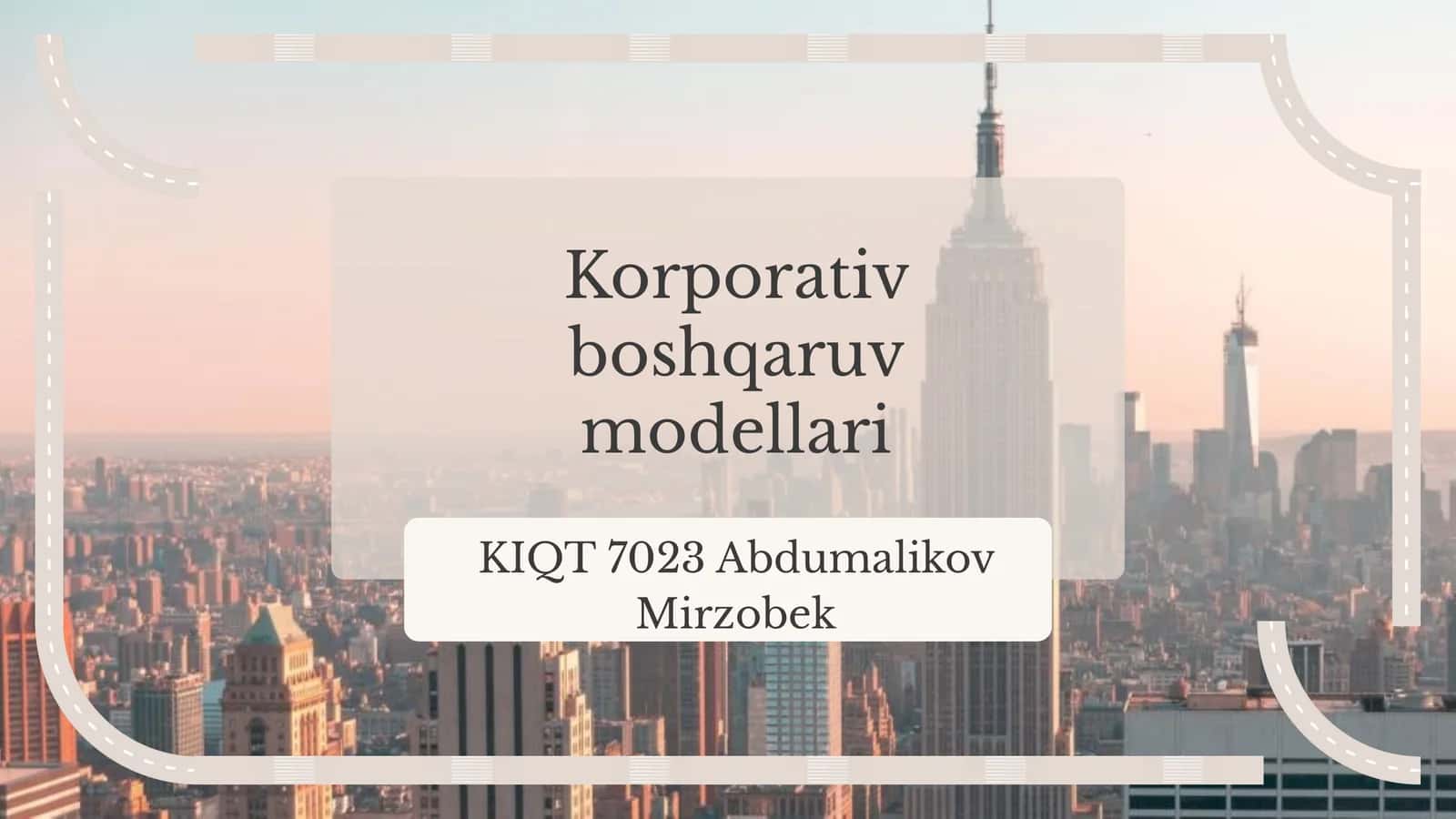 Korporativ boshqaruv modellari