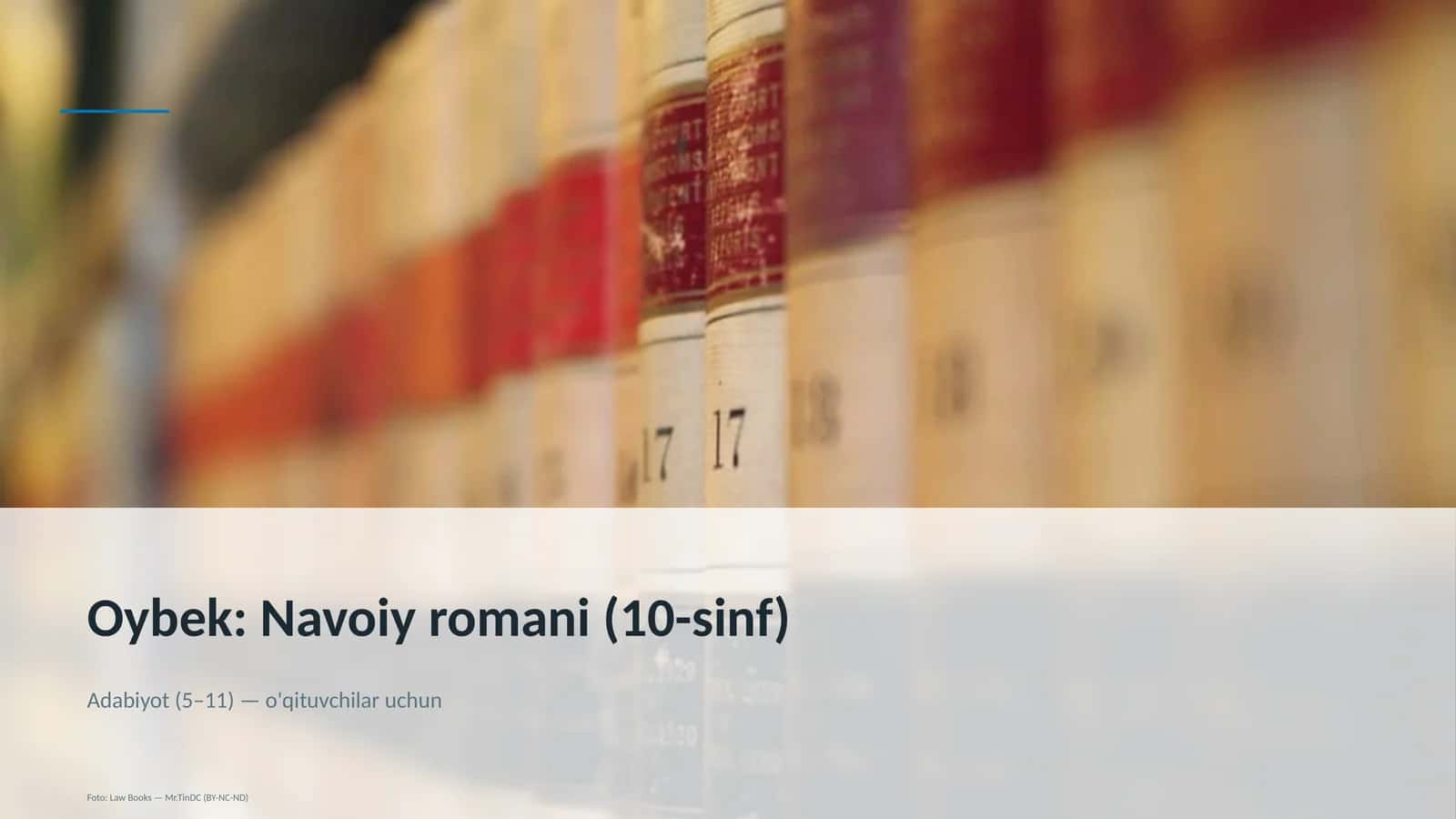 Oybek: Navoiy romani (10-sinf)
