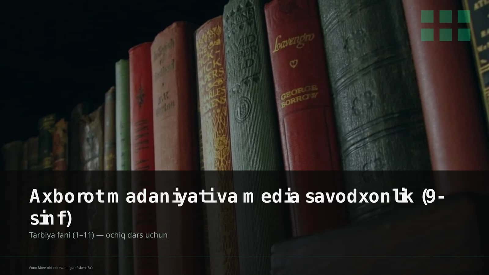 Axborot madaniyati va media savodxonlik (9-sinf)
