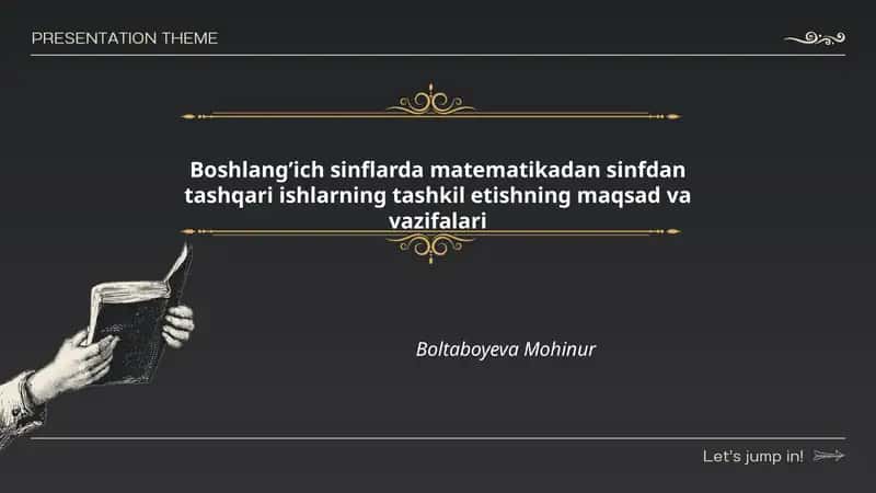 Boshlang’ich sinflarda matematikadan sinfdan tashqari ishlarning tashkil etishning maqsad va vazifalari