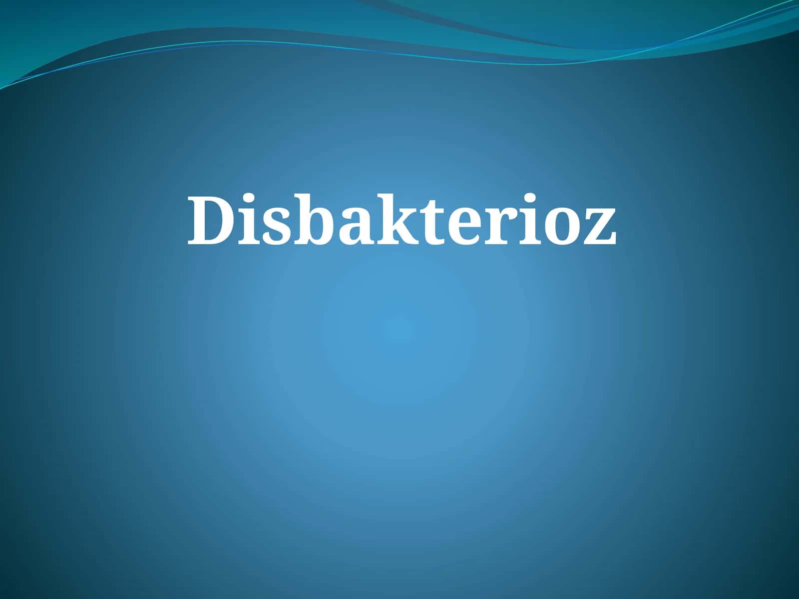 Disbakterioz