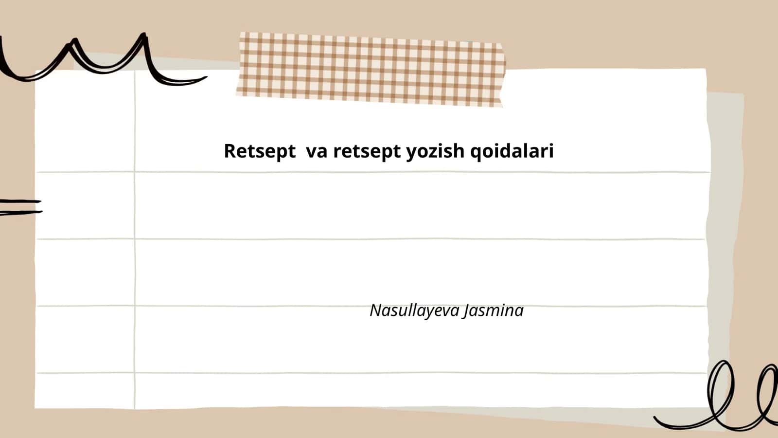 Retsept va retsept yozish qoidalari