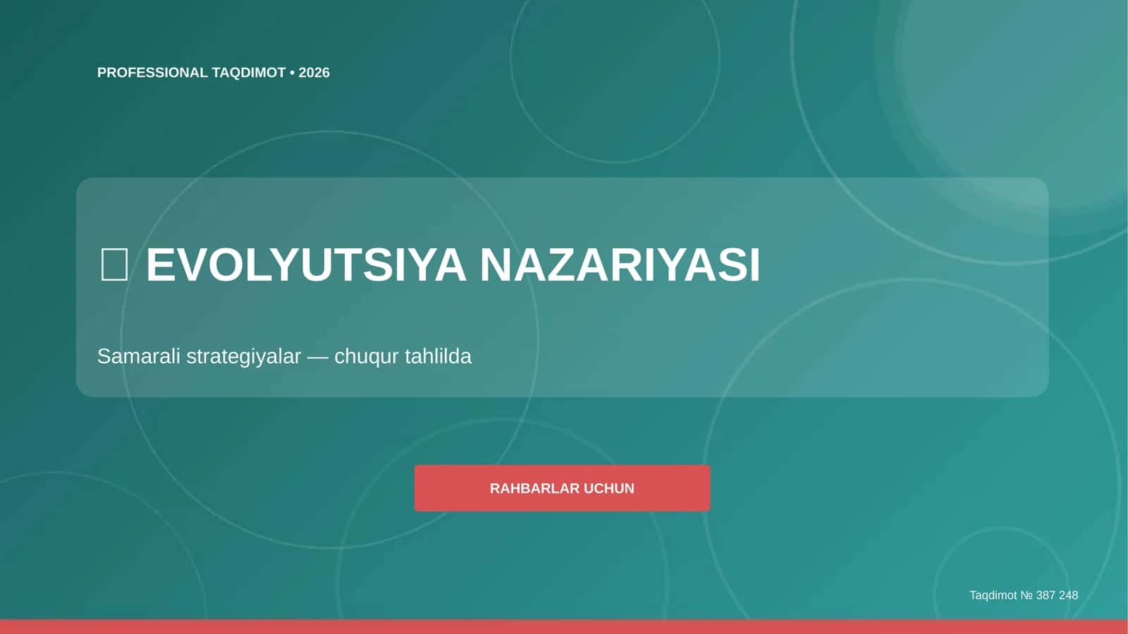 EVOLYUTSIYA NAZARIYASI