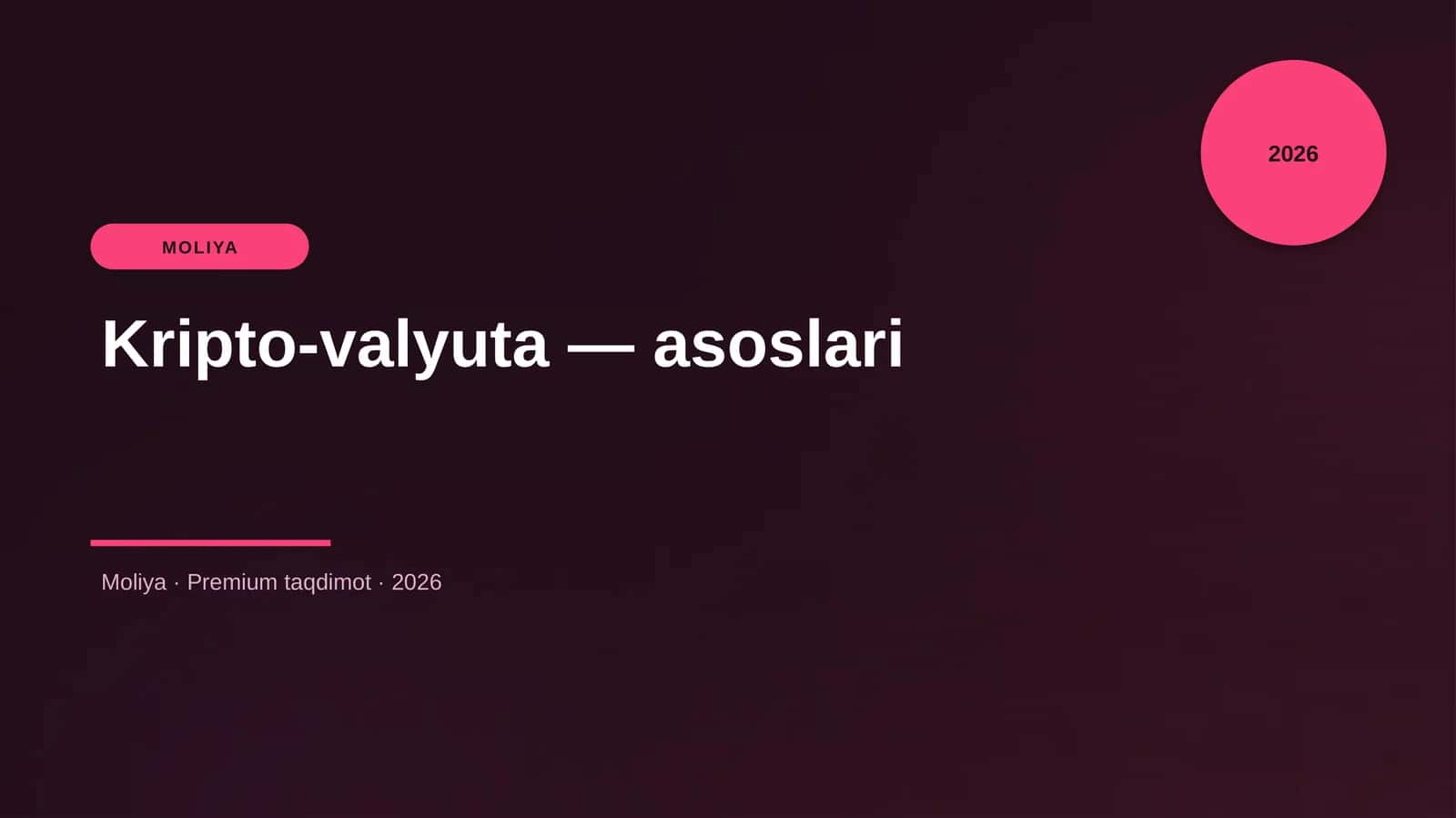 Kripto-valyuta — asoslari