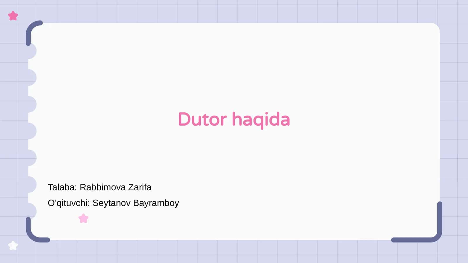 Dutor haqida