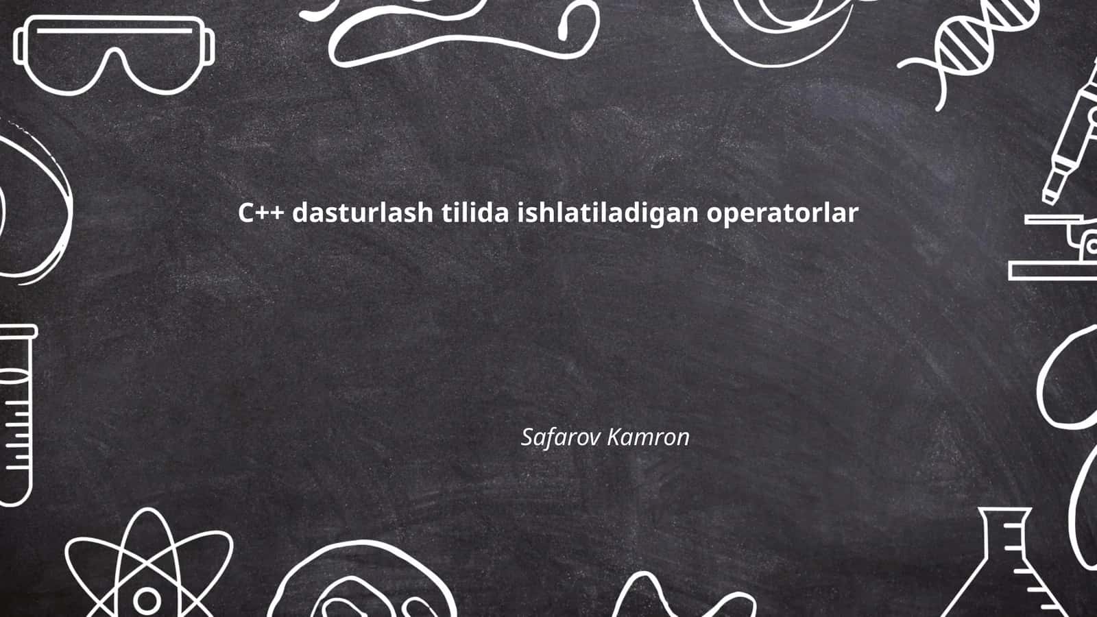 Arifmetik operatorlar