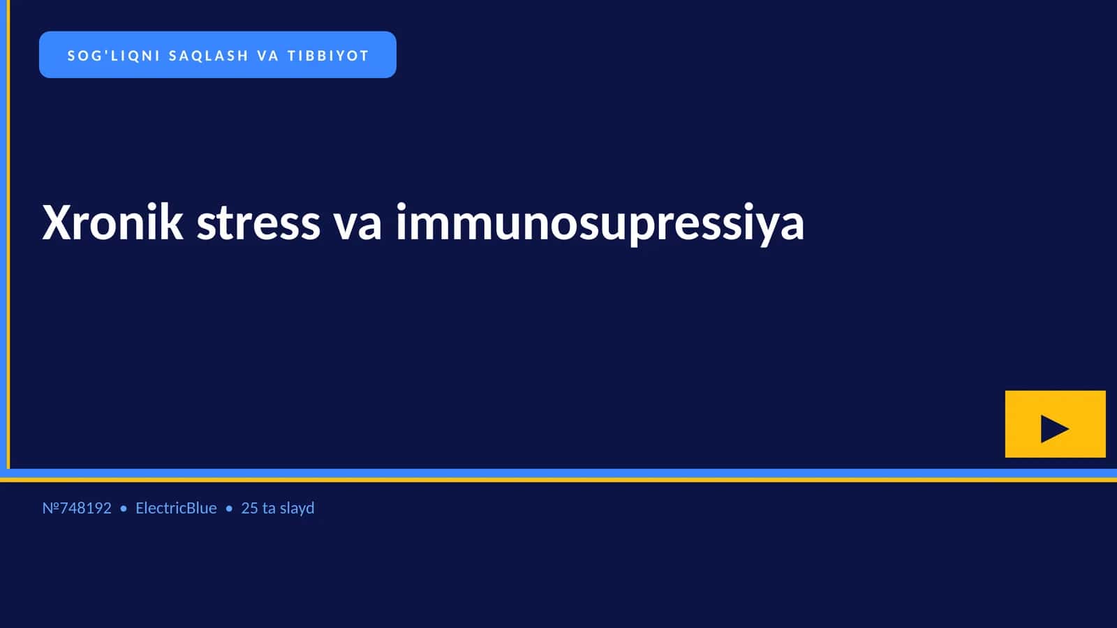 Xronik stress va immunosupressiya