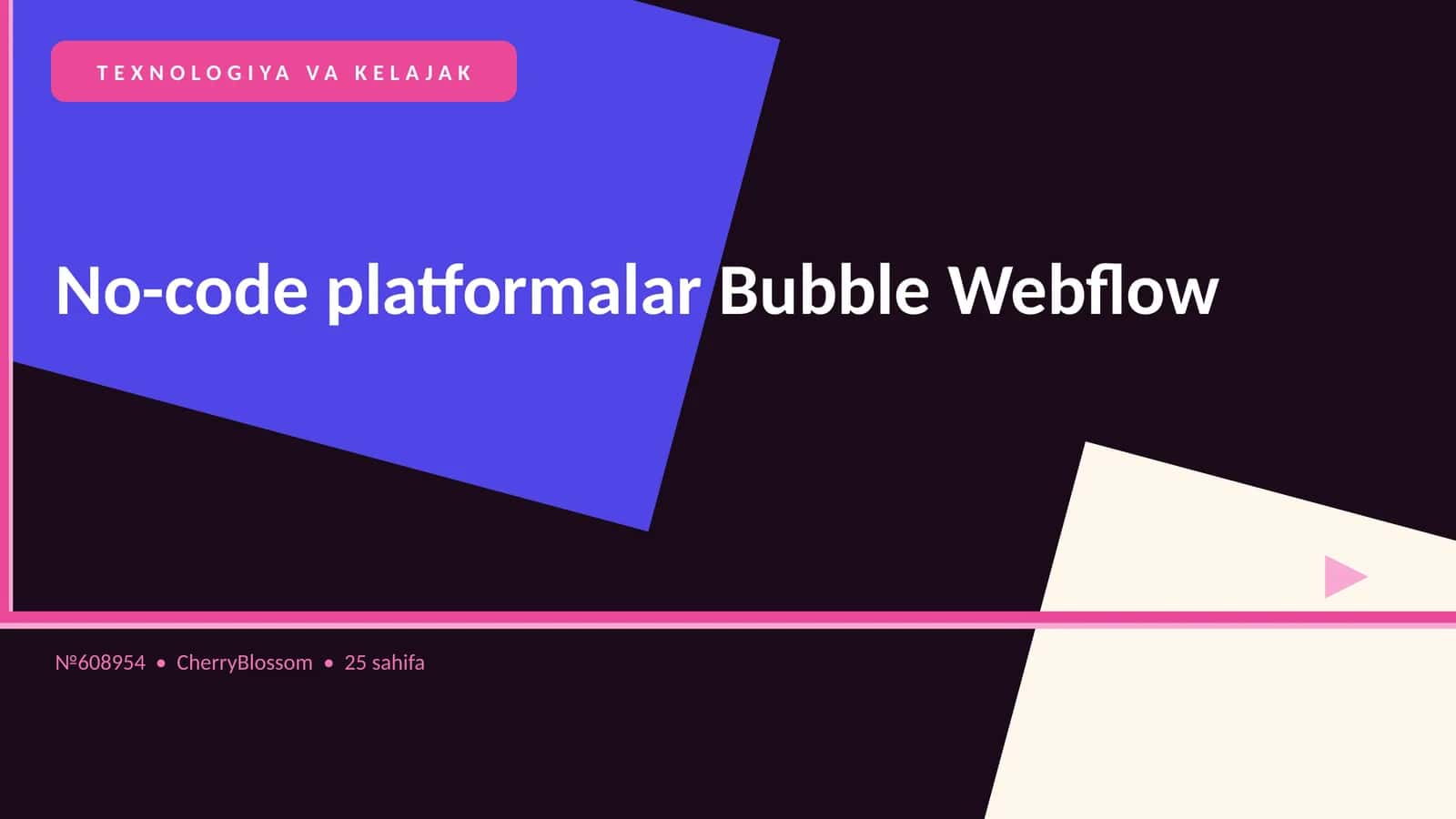 No-code platformalar Bubble Webflow