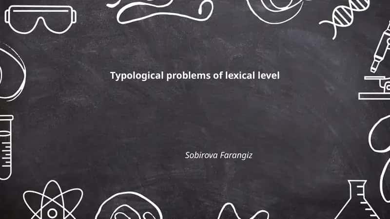 Typological problems of lexical level