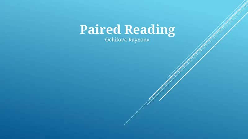 Paired Reading