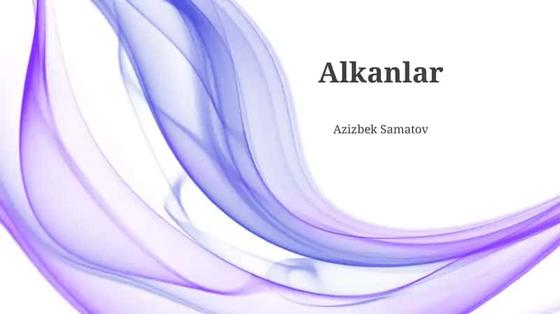 Alkanlar