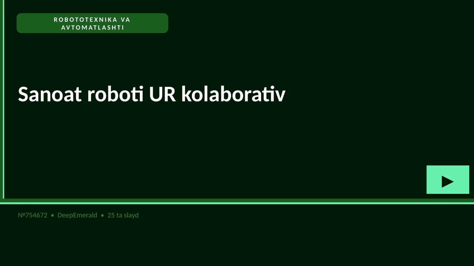 Sanoat roboti UR kolaborativ