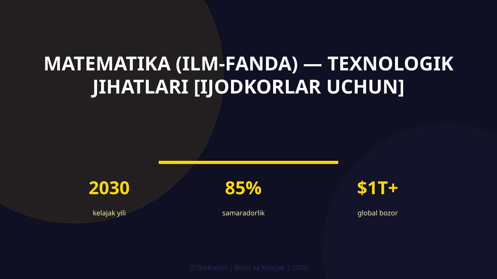 Matematika (ilm-fanda) — texnologik jihatlari [ijodkorlar uchun]