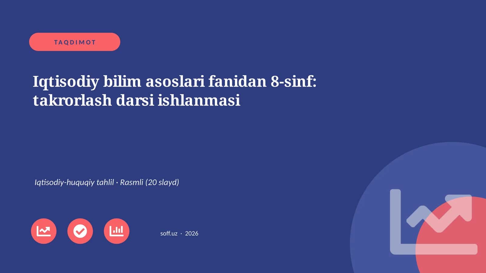 Iqtisodiy bilim asoslari fanidan 8-sinf: takrorlash darsi ishlanmasi