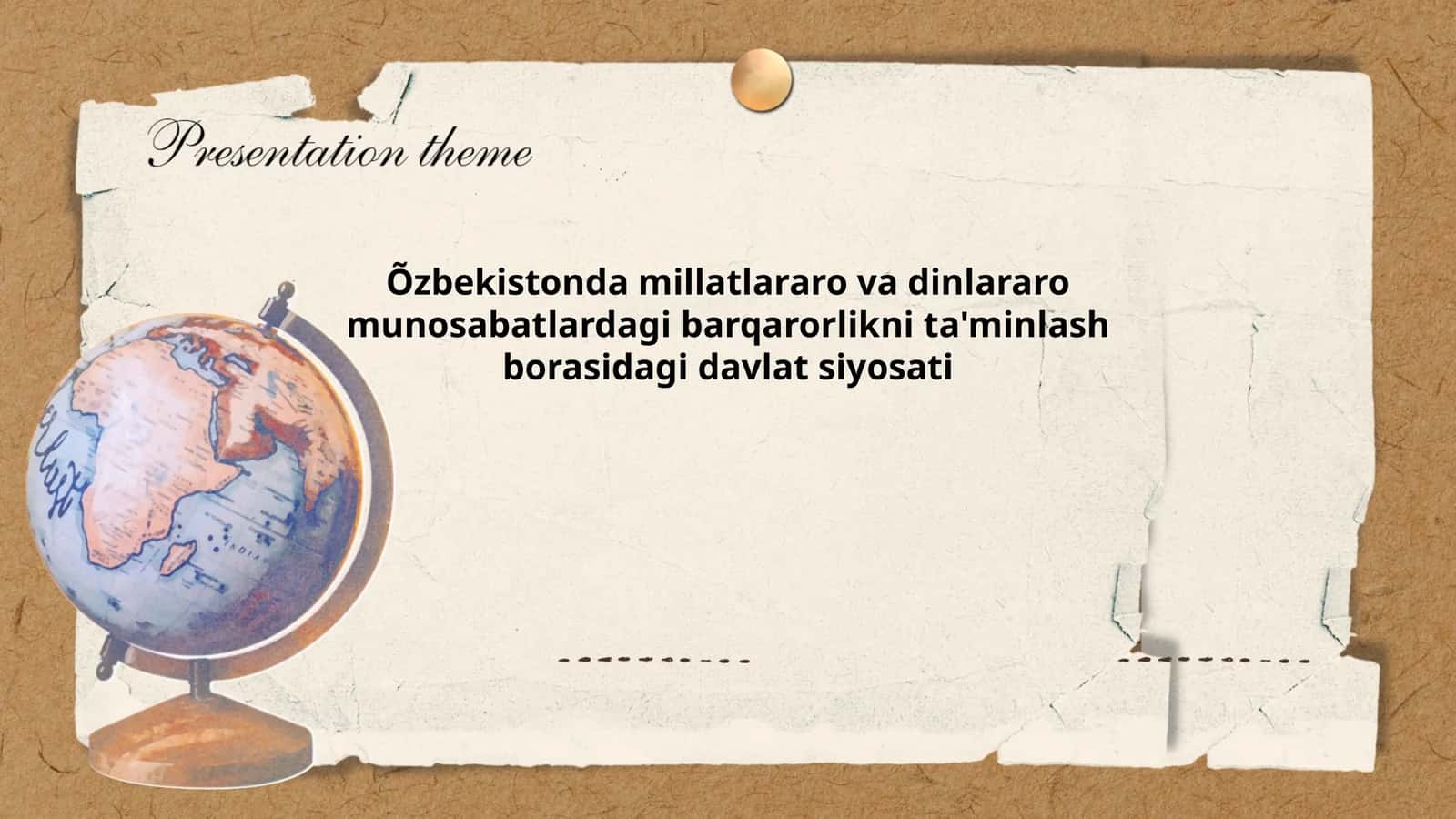 Õzbekistonda millatlararo va dinlararo munosabatlardagi barqarorlikni ta'minlash borasidagi davlat siyosati