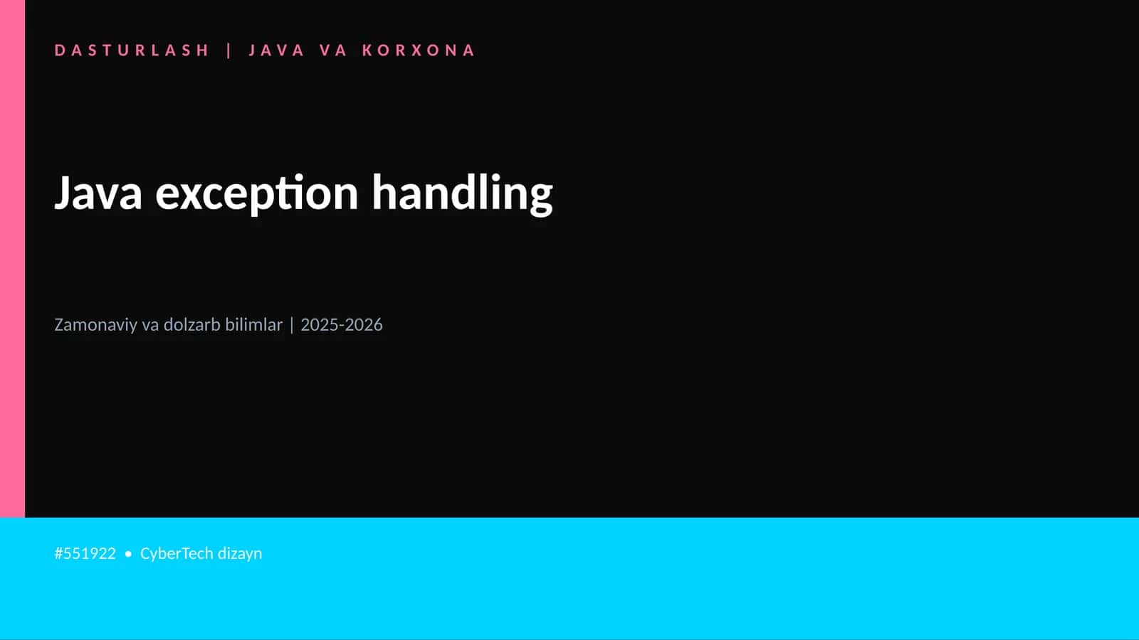 Java exception handling